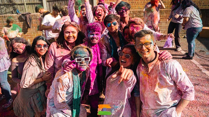 ‘Colourful Holi celebration marks the arrival of spring at Westminster University’