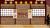 Image from the video game 'Katana', inside a building with wooden walls and katanas hanged on them.