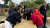 Students on Straw Bale Pavilion
