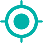 crosshair icon in turquoise