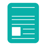 Newspaper page icon turquoise