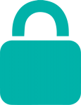 padlock icon in turquoise