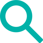 search icon in turquoise