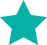 Star icon in turquoise