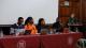 Picture of the afternoon panel with PhD research students presenting their experience of researching.