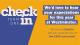 Check in term one wording with yellow and purple background