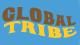 Global Tribe brown and yellow logo with blue background