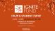 Ignite Fund launch event flyer with orange background