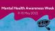 Mental health awareness Week text with small boat on river