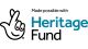 Heritage Fund logo with text displaying 'Made possible with Heritage Fund'.