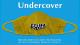 Promotional image for Undercover exhibition by Westminster Menswear Archive showing yellow face mask against blue background