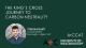 Event poster with title 'The King’s Cross journey to carbon neutrality' and a picture of the speaker