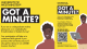 Yellow flyer containing details about the survey as well as the QR code and link needed to participate.