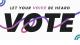 Let your voice be heard - vote text on white background