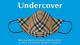 Undercover headline with face mask on blue background