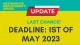 WEA deadline 1st May 2023