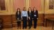 Westminster students pictured in the hall of the Foreign Commonwealth and Development Office during Model NATO