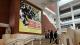 Poster of Beyond the Bassline on the British Library staircase.