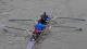 Action shot of student Dena Bagherian rowing