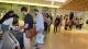 Students queuing up in the reception of Marylebone campus for the Finance and Accounting symposium