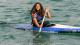 Student Jada Mustafa in canoe