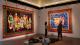 People lying under the floor looking up at the Torrijos ceiling. Others are looking at the tapestries