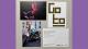 Photo of four Soho Poly postcards laid out on a table with a purple border