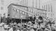 Ribbon-cutting ceremony in 1949 for the Gratitude Train. Photo by Abbie Rowe, NARA record: 8451352 - U.S. National Archives and Records Administration