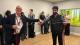 Ian Wilmot and Adil Musani cutting a red ribbon in the new prayer rooms on Westminster's Cavendish Campus