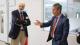 Picture of Richard Burge on the left and Peter Bonfield on the right in conversation.