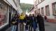 Students pose for a group photo on the streets of Heidelberg, Germany.