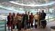 Students pose for a group photo inside the EMBL in Heidelberg, Germany.