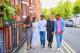 A group of students walking outside Marylebone campus
