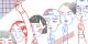 illustration of six people holding finger to mouth