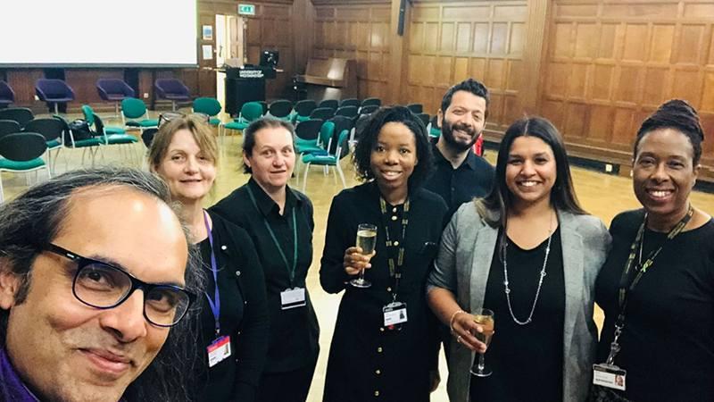 Picture of some of the members of the Anti-Racism Network for London Higher Education and catering colleagues.