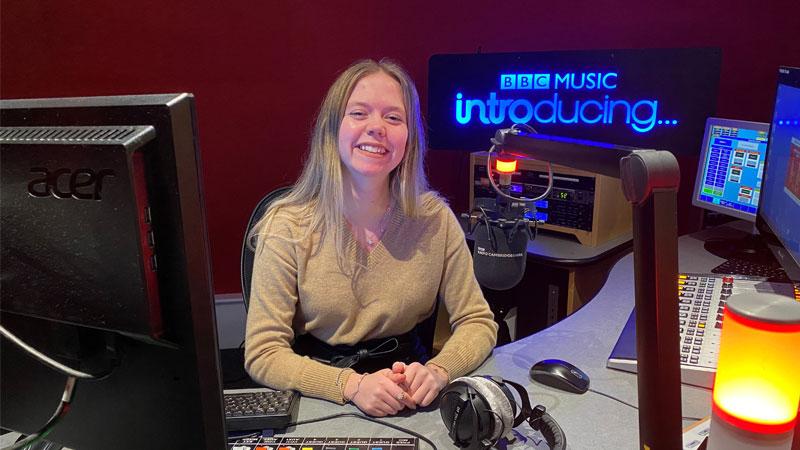 Alumna Natalie Malcolm at BBC Radio Cambridgeshire