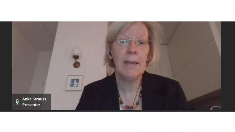 Zoom Screenshot of Anke Strauss from IOM