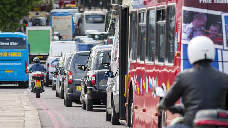 Cars and traffic in London