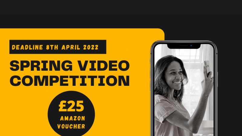 Female student filming herself with her phone