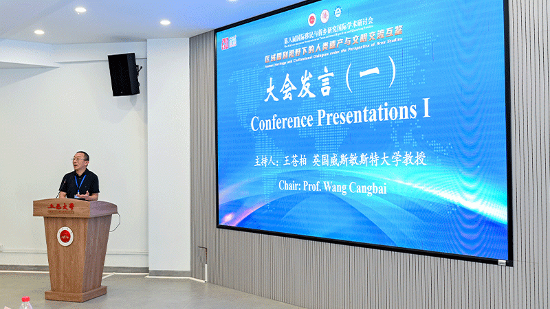 Cangbai Wang speaking at conference