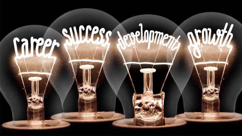 careers, success, development, growth lights