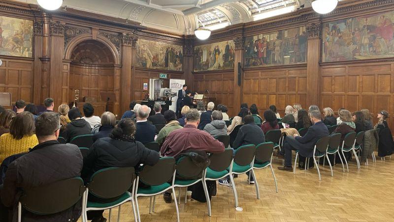 Colleagues, students and members of the public gathered to listen to music in Fyvie Hall