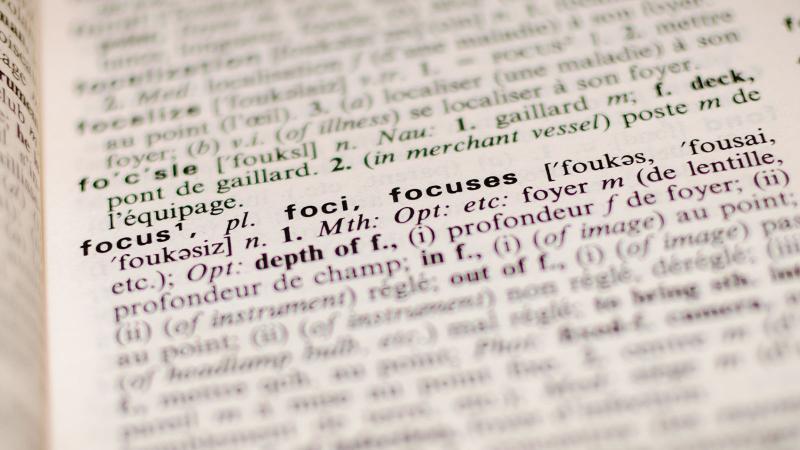 abstract photo of dictionary page