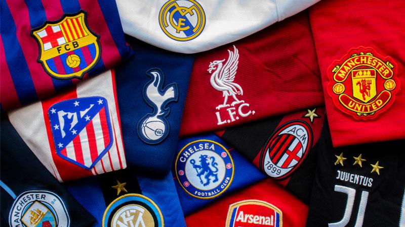 European Super Leagues teams' jerseys