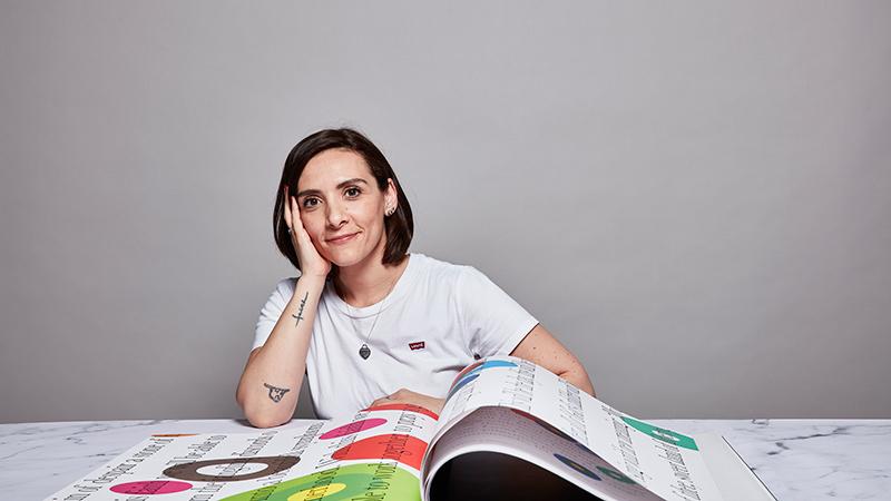 Federica Caputo with her winning publication that won the Hallmark design award