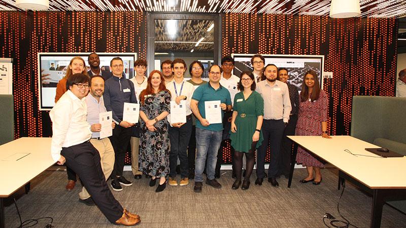 Group photo of Computer and Engineering students who took part in the event