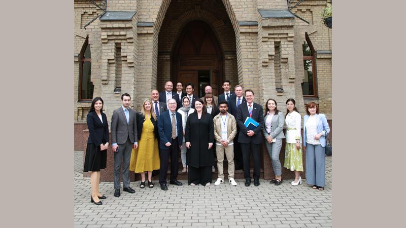 Group photo of UK delegation to WIUT including University of Westminster's Stephen Wallis