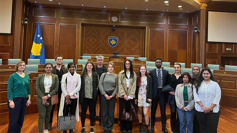 Kosovo Parliament trip group photo
