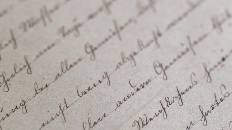 abstract photo of script