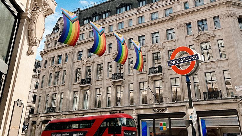 Pride week flags